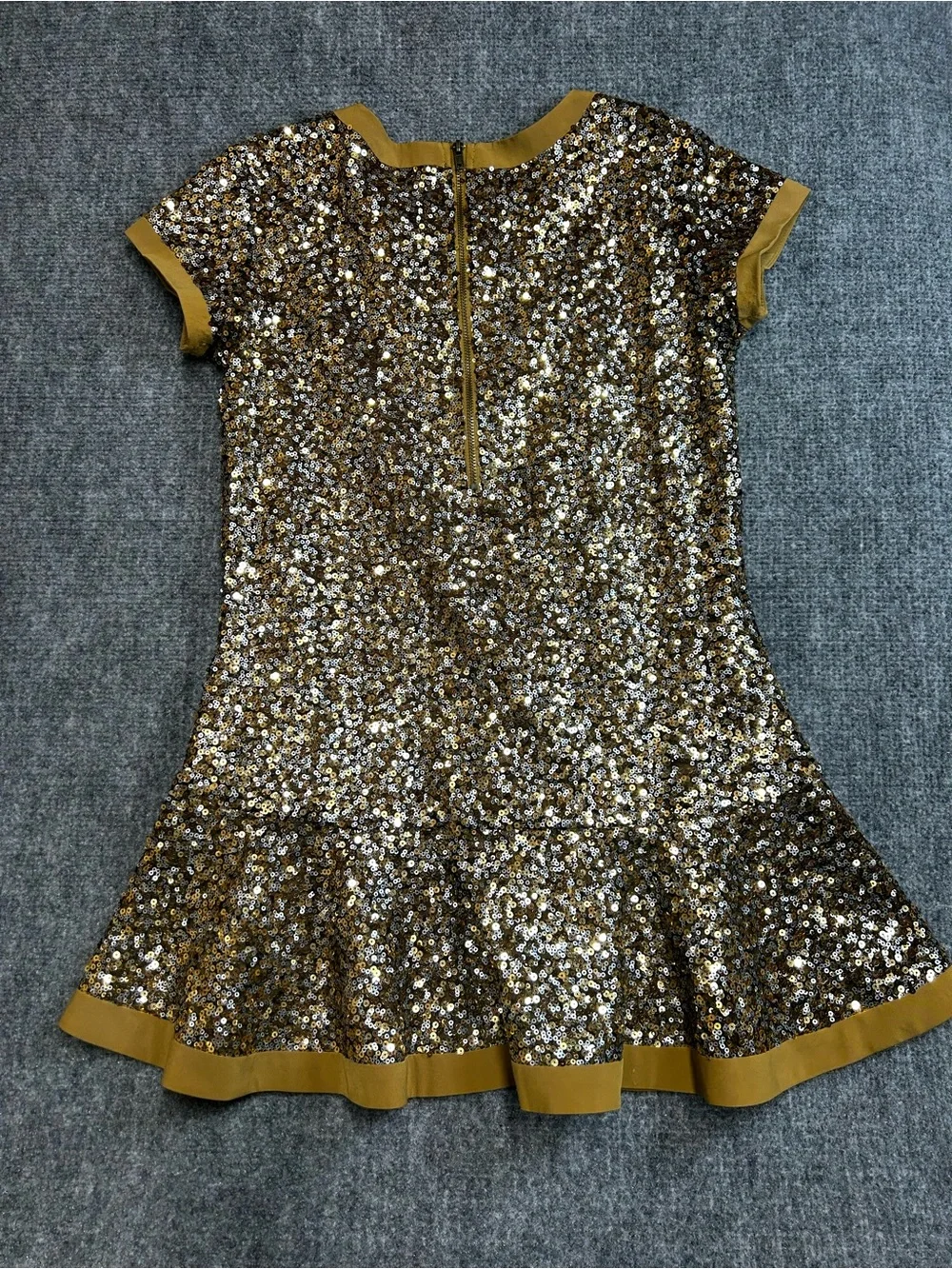 American Girl Gold Sequin Holiday party Dress Size L